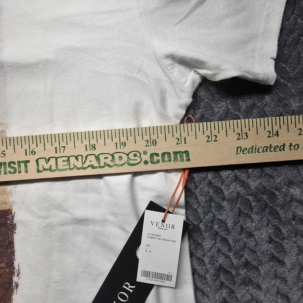 Venor Canyon Graphic Tee White Women's Sz L NWT Soft Cotton Casual Outdoor Art‎ - Picture 6 of 12
